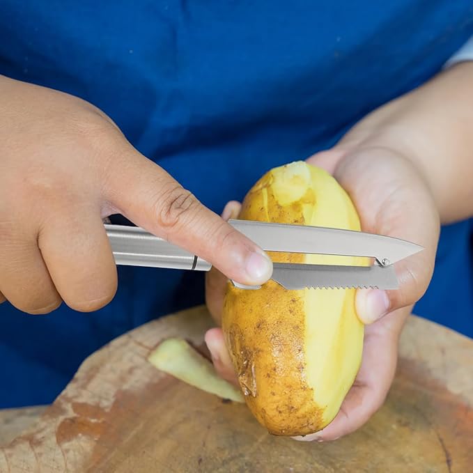 BESTONZON Multifunction Paring Knife Stainless Steel Peeler Gourd Grater Parer for Vegetable Fruit