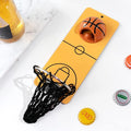 Arola Magnetic Basketball Bottle Opener, Removable Metal Wall Mounted Opener with Cap Catcher Collector, Gift for Basketball、Beer Lovers and Men, Use as Kitchen-Yard-Bar Decoration