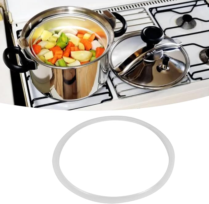 Pressure Cooker Sealing, 22/24/26/32cm Dia Clear Silicone Gasket Sealing Cookware Accessories Replacement High Temperature for Household Restaurant(Diameter 26CM)