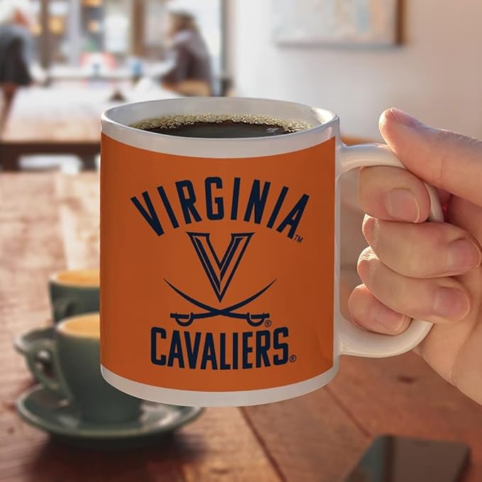 Virginia Cavaliers Ceramic Coffee Mug, Novelty Gift Mugs for Coffee, Tea and Hot Drinks, 11oz, White