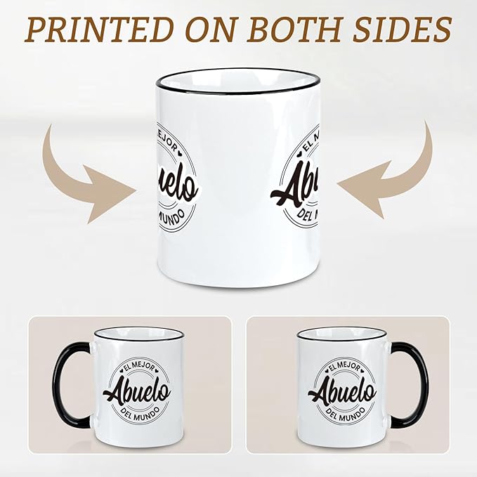 Grandpa Gifts, Best Abuelo Gifts In Spanish, El Mejor Abuelo Del Mundo Coffee Mug, El Abuelo Gift, Regalos Para Abuelo, Father's Day Birthday Christmas Gift for Grandpa, Abuelo Mugs, 11Oz
