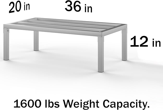 Aluminum Dunnage Rack 36" x 20" | 12" Off The Floor | 1300 Lbs Capacity