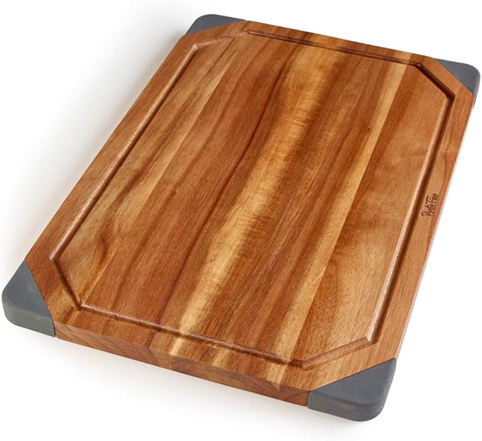 Wooden Cutting Board for Kitchen - Acacia Cutting Board with Juice Grooves - Cheese Tray - Wood Tray for Appetizer - Cheese Board - Charcuterie Board - House Warming Gifts - Birthday Gifts