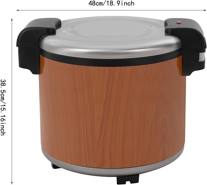 24Qt Commercial Rice Warmer, 105W Big Rice Warmer with Non-stick Inner Pot, Adjustable Temperature Portable Rice & Food Warming Bowl for Restaurant, Hotel(NOT Cooker)