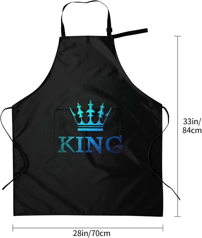 King Aprons Mens Aprons with Pockets and Adjustable Cool Apron for Gardening Cooking Kitchen