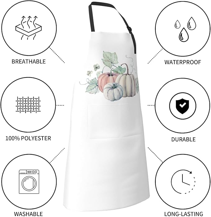 DADABULIU Apron Cooking With Pockets Adjustable Bib For Men Women Waterproof Chef Home Grilling BBQ Drawing
