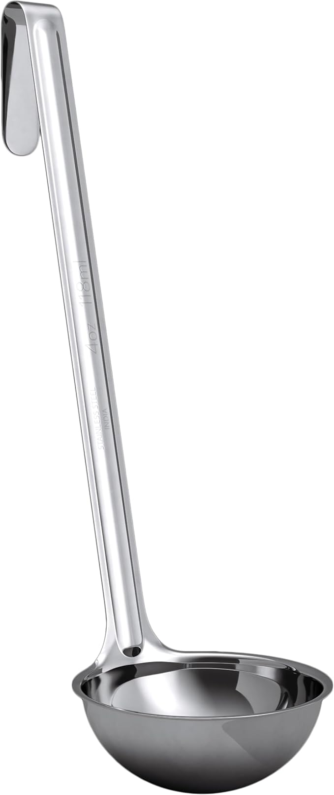 Super Sturdy, Ergonomic 4 Oz. Soup Ladle 1 Pk. Stainless Steel Ladles with Long Handles. Best Kitchen Accessories for Stirring, Portioning and Serving Soups, Chili and Stew in Restaurants and at Home