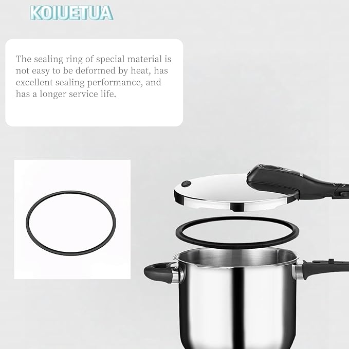 09924 Pressure Cooker Canner Sealing Ring & Overpressure Plug Fit for Presto Pressure Cooker Various 6 Quart 8 Quart Parts Compatible with Models 0128206 0128202 0128203 0128204 0128303 0126306