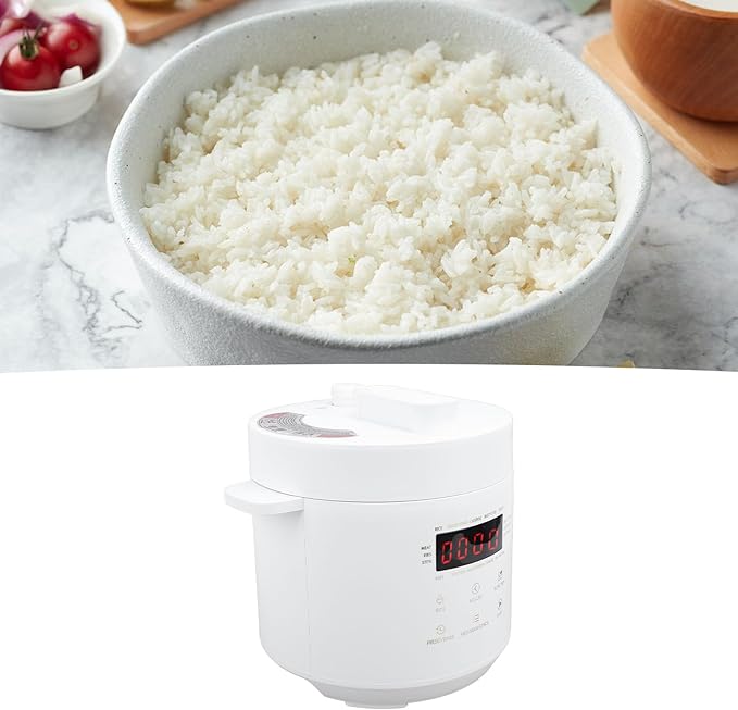 3L Mini Electric Pressure & Slow Cooker, Multi Cooker with Rice Yogurt Saute Functions, Digital Kitchen Appliance for Home Cooking, Includes Steamer & Warmer