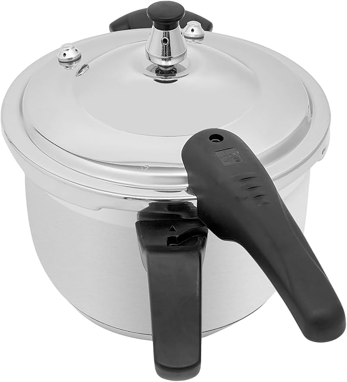 Stainless Steel Pressure Cooker Small Pressure Pot 80Kpa High Security Pressure Canner with Handle for Home Restaurants (4L/4.23Qt)