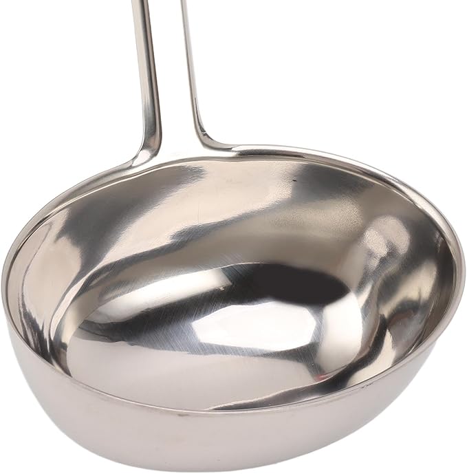 Curved Handle Soup Ladle Stainless Steel Soup Ladle Kitchen Ladle Soup Ladle Cooking Ladle Soup Spoon For Cooking (240ML)