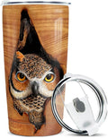 winorax Tumbler 20oz Owl Gifts For Owl Lovers Women Girl Men Boy Owls Wooden Drawings Tumblers Coffee Travel Mug Cup With Lid Owls Gifts For Birthday Christmas