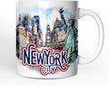 OrnamentallyYou State Travel Landmark Mugs – 12 oz Ceramic Coffee Cups, U.S. Souvenir Gift for Tourists (Handmade Artistic New York City Mug)