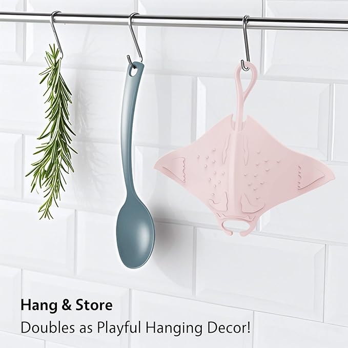 UMIRRO Cute Silicone Trivets for Hot Pots and Pans w/Pop-up Fun, Heat Resistant Mats for Quartz Countertop, Ocean Themed Pot Holder Pads for Coastal Decor, Kitchen Gifts for Beach Lovers Pink 2 Pack