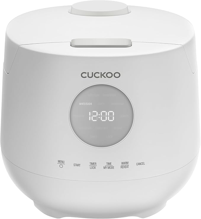 CUCKOO Micom Rice Cooker 6 Cup Uncooked / 12 Cup Cooked, Korean Fuzzy Logic Rice Cooker with Steam Tray, Versatile Food Steamer & Warmer with Non-Stick Inner Pot, Rice Maker, White (CR-0661F)