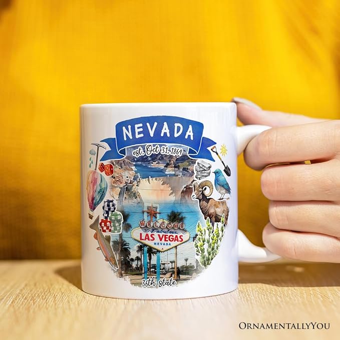 OrnamentallyYou Artistic Nevada State Themes and Landmarks Mug
