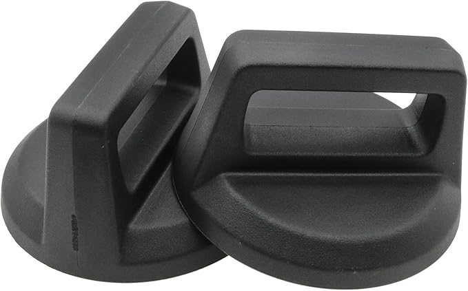 2 PCS Universal Pot Lid Top Replacement Knob Cover Knob Handle Kitchen Cookware Light-Colored Wood Grain (Black)