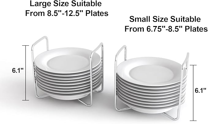 Adjustable Bamboo Dish Drying Rack - Stainless Steel 304 Dish Rack for Kitchen | Counter Home Essentials for Efficient Dish Organization and Drying (White, 2*Small)