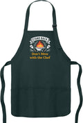Personalized Medium Length Cooking & Grill Apron – Stand Back Design with Custom Text (1-2 Lines)