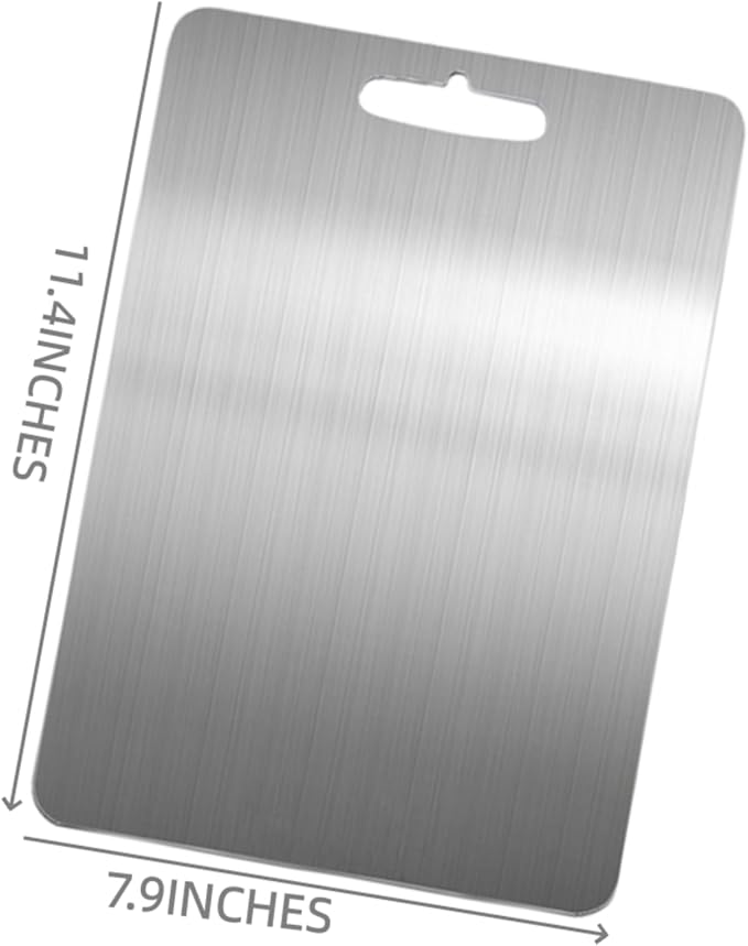 Titanium Cutting Board, 100% Pure Titanium Cutting Boards for Kitchen, Food Grade Double Sided Cutting Mat for Meats,Fruits,Vegetables, Dishwasher Safe Chopping Boards-11.4x7.9 inches