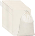 15 Packs Muslin Bags with Drawstring Canvas Large Storage Cloth Bags Bulk Cotton Reusable Grocery Sacks DIY Craft Sachet Sacks for Party Wedding Home Storage, Natural Color(13.8 x 10 Inches)