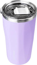 20oz Soft Touch Diamond Tumbler - Double Wall Stainless Steel Vacuum Insulated Coffee Cup With Detachable Slider Lid | BPA Free, Dishwasher Safe, Thoughtful Gift for Her - Lilac
