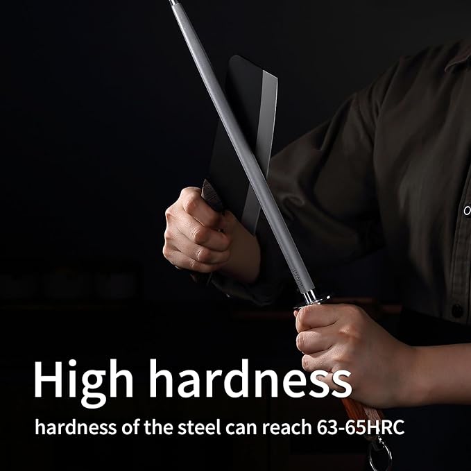 Sharpening Steel 12 inch Professional Honing Rod Knife Sharpener, Fine Lines, High hardness, Knife Honing Steel Knife steel