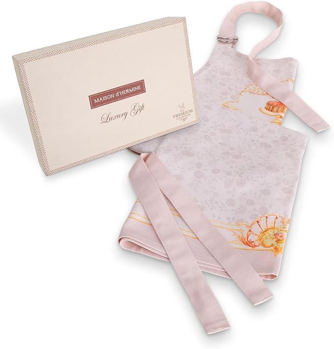 Maison d' Hermine 100% Cotton Apron for women with Pocket Kitchen Chef Apron for Men Cooking Gardening Server Waitress