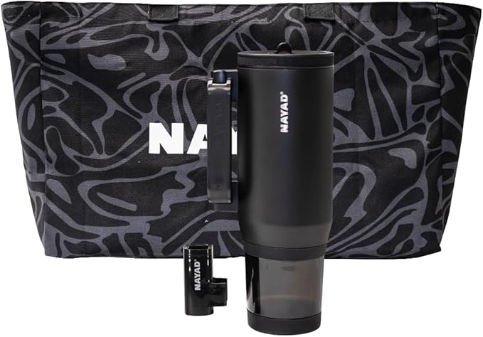 NAYAD 22 oz Flip Straw Tumbler with Handle & 10oz Snack Container Insulated Stainless Steel Water Bottle with Foldable Handle Dual Lids for Travel Gym Car Daily Use Christmas gifts (black)