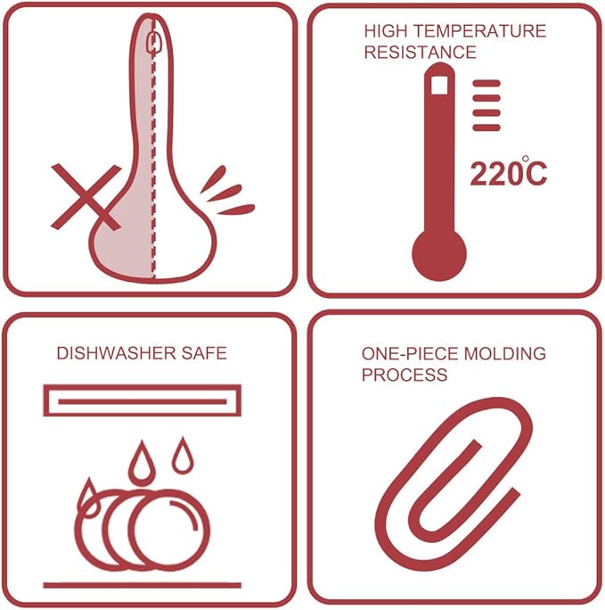 uxcell Silicone Soup Ladle Spoon 11.6 Inch Length Heat Resistant to 450°F One Piece Design Restaurant Kitchen Cooking Utensil for Serving Soup Black