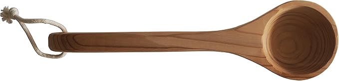 HSE Curved Cedar Sauna Ladle (100ml, Red Cedar)