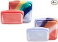 Stasher Premium Silicone Reusable Food Storage Bags, 4-Pack, Multi, Multi-Use Food Storage Bags, Lunch Bag, Travel Containers, BPA Free, Leak-free, Dishwasher-Safe, Eco-friendly