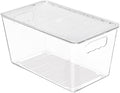 Vtopmart 12 Pack Clear Stackable Storage Bins with Lids, Medium Plastic Containers with Handle for Pantry Organizer and Storage,Perfect for Kitchen,Fridge,Cabinet, Closet,Bathroom Organization