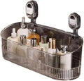 Clear Bathroom Shower Caddy, Wall Mount Storage Shelf with Suction Cups,Bathroom Storage Shelf 12.7x4.5x3.5 inchesLoad-bearing capacity: 22Ib 1piece (Gray transparent)