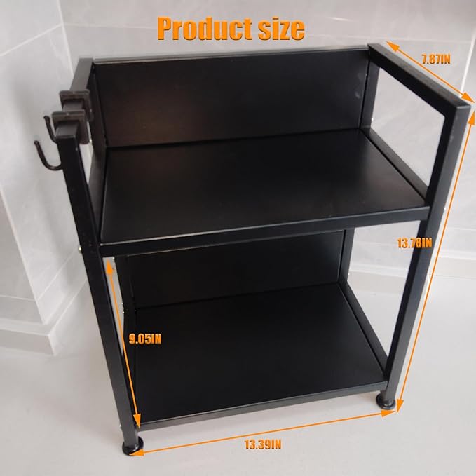 2 Tier Kitchen Countertop Organizer，Shelf Organizer, Spice Rack, Coffee Counter Shelf for Kitchen, Office, Station for Mugs,Cups,Cream,Syrup