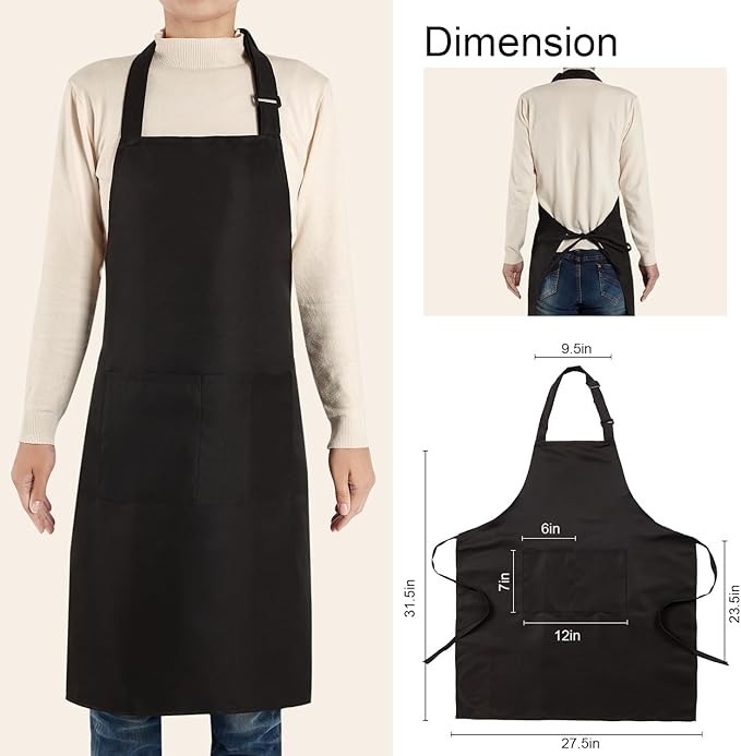 Personalized Aprons Custom Women Men Apron with Pockets Chef for Baking Bbq Grill Embroidered with Name Text