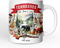 OrnamentallyYou State Travel Landmark Mugs – 12 oz Ceramic Coffee Cups, U.S. Souvenir Gift for Tourists (Artistic Tennessee State Themes and Landmarks Mug)