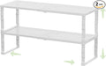 Flat Top Storage Rack - Expandable Countertop Space Saver, Heavy-Duty Steel Construction, Powder Coated Finish for Kitchens, Bathrooms, Workshops or Offices