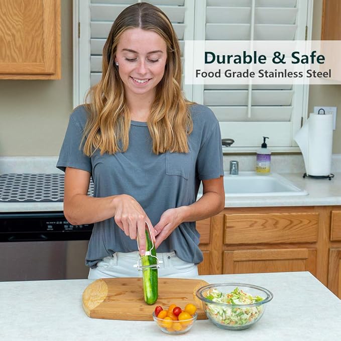 2 Pack Vegetable Peeler Stainless Steel for Kitchen - Y Peeler Safe to Use, Veggie Potato Fruit Carrot Cucumber Peeler, Easy to Peel & Clean