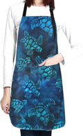 Apron Bib with 2 Pockets and Adjustable Neck Waterproof Kitchen Cooking Gardening Chef Aprons for Women Men