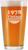 Vintage 1978 Pint Glass for Beer - 47th Birthday Gifts for Men or Women Turning 47 - Fun Bday Party Decor - 16 oz