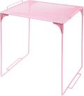 Locker Organizer Shelf Stackable Extra Locker Shelf for School Locker Organizer Storage Cabinet Accessories Suitable for School, Office, and Home use (1, Light Pink)