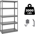 30" W Laminated Heavy Duty Metal Shelving Unit 2000 Lbs Boltless Garage Storage Shelves Utility Rack Shelf Warehouse Pantry Shed 30" W x 12" D x 60" H, Dark Gray