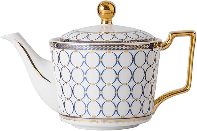CWLWGO- Royal Teapot,European style Ceramic Tea Pot, Blooming & Loose Leaf Teapot - 24 Ounce,Not included Removable Stainless Steel Infuser.