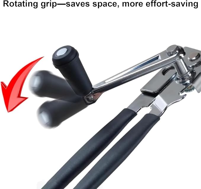 Crank Can Openers Manual,manual can opener,Heavy Duty Commercial Can Opener with Rubber-coated Long Handles for Seniors for Kitchen