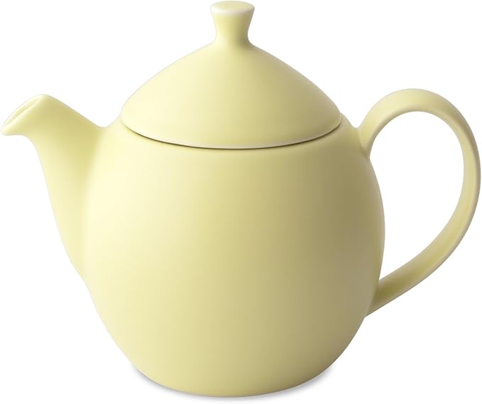 FORLIFE Dew Teapot with Basket Infuser, Lemon Grass, 14 oz/414ml