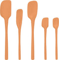 Tovolo 5-Piece Silicone Utensil Set (Apricot): Spatula, Spoonula, Jar Scraper, Mini Spatula, Mini Spoonula