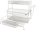 Ergo Edge Dish Rack (Stainless Steel, 17.7" H x 20.6" W x 10.6–19.5" D)