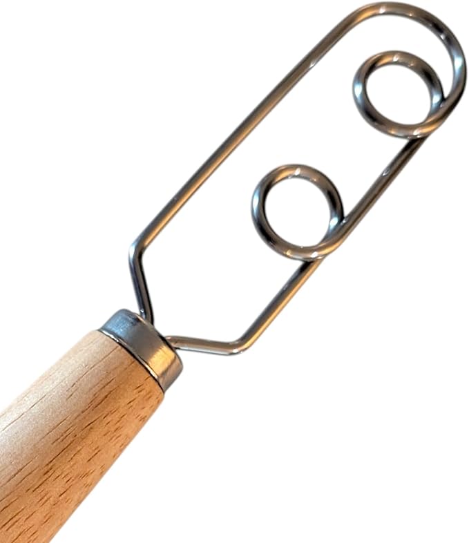 Sourdough Starter Stirring Hook | Improve the Mixing Standard Of Your Starter For Better Baking Results | Up Your Sourdough Starter Game | New England Sourdough Starter Co. (8 inches - Short Handle)