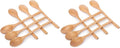 HAKSEN Wooden Spoons, 6PCS 9 Inch Wood Soup Spoons for Eating Mixing Stirring, Long Handle Spoon for Japanese Style Home Kitchen Cooking Stirring (Pack of 2)